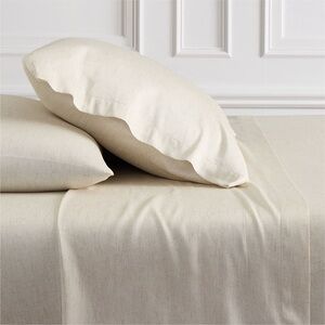 West Elm Silky Tencel Sheets Cal King Natural Fleck